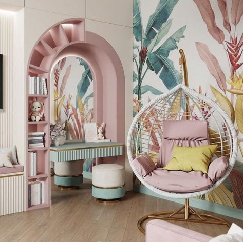 Contemporary Girls Bedroom, Deco Pastel, Circu Magical Furniture, Pastel Bedroom, Magical Furniture, Girls Room Design, Bedroom Closet Design, Kids Interior Room, Bedroom Decor Design