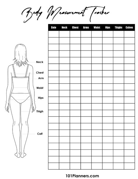 [download] Female Body Measurement Tracker Body Measurements Chart Printable, Weekly Fitness Planner, Measurement Tracker, Body Measurement Tracker, Fitness Tracker Printable, Body Chart, Body Measurement Chart, Tracker Free, Fitness Planner Printable