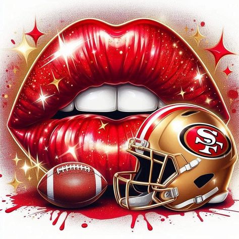 49ers Images, 49ers Pictures, Lip Artwork, Roses Art, 49ers Fans, Gold Roses, Kansas City Chiefs Football, 49ers Football, Chiefs Football