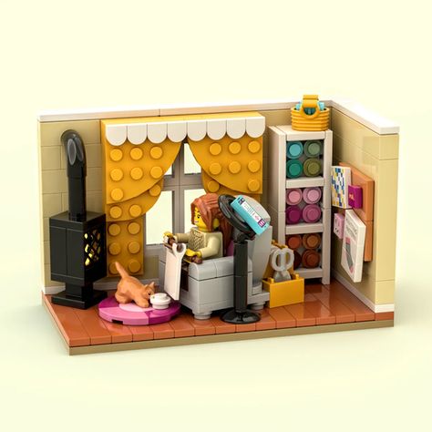 LEGO IDEAS - Me, myself and I Lego Furniture Ideas, Lego House Ideas Furniture, Lego Interior Design, Lego House Ideas, Lego Furniture, Big Lego, Lego Sculptures, Lego Gifts, Lego System