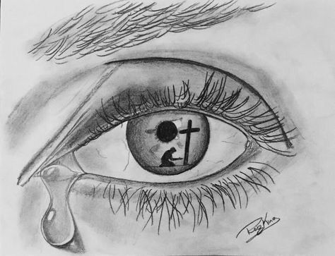 Eyes Drawing Tumblr, Drawing Jesus, Jesus Art Drawing, Cross Drawing, King Drawing, Christian Drawings, Realistic Eye Drawing, Eye Drawings, Bible Drawing