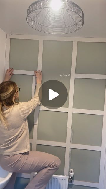 Brittani | B, B and B Home 🖤 on Instagram: "Have you ever wanted to panel your home? I have the easiest solution for you! AD - I ordered these panels from @cutmy.uk I went on their website and entered the wall dimensions and how many rows and columns I wanted and the panels all came cut to size! It was so easy to do! @cutmy.uk have also been kind enough to give me a discount code for my followers 🥰 use code “bbandbhome10” for 10% off of all orders over £50! Have you ever panelled your home or want to panel your home? #cutmypanels #panelling #bathroompanelling #diypanellingproject #shakerpanelling #newbuildhome #newbuildbathroom" Full Wall Panelling, Half Panelled Walls, Square Panelling, Panelling Ideas, Panelled Walls, Rows And Columns, Wall Paneling Diy, B And B, Timber Panelling