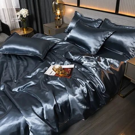 👉 Comment "Shop" order this item 👈 NewLuxury Emulation Silky Satin Duvet Cover Queen High Quality King Size Smooth Quilt Cover Solid Color High End Comforter Cover 👇 No Pillowcase Does Not Include Any Filler Size: 1.2m bedÂ Â Â Â Â 150 x 200 cm bed quilt cover 1pcs 1.5m bedÂ Â Â Â Â Â 150 x 200 cm bedÂ quilt cover 1pcs 1.8m bedÂ Â Â Â Â 180 x 220 cm bed quilt cover 1pcs 2.0m bedÂ Â Â Â Â 200 x 230 cm bed quilt cover 1pcs Beds above 2m 220x240cm bed quilt cover 1pcs A style quilt cover h... Couple Pillow, Silk Bedding Set, King Size Bedding Sets, Satin Bedding, Luxury Bedding Set, Quilted Duvet Cover, Silk Bedding, Home Catalogue, Bed Set