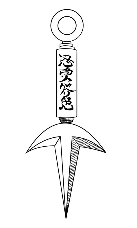 Tattoo Pedang, Minato Kunai Tattoo, Fine Line Tattoo For Men, Naruto Items, Kunai Tattoo, Minato Kunai, Knife Drawings, Kunai Naruto, Naruto Kunai