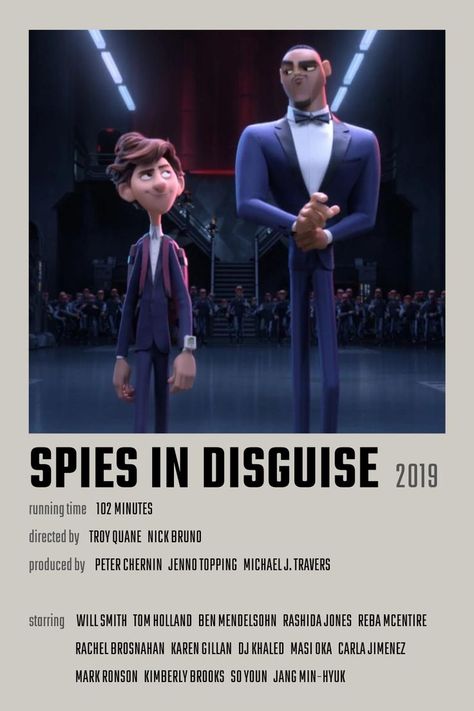 Spies in Disguise Movie Poster Spies In Disguise Fanart, Spy In Disguise, Weeknd Birthday, The Weeknd Birthday, Spies In Disguise, Netflix Poster, Spy Movie, Good Animated Movies, New Disney Movies