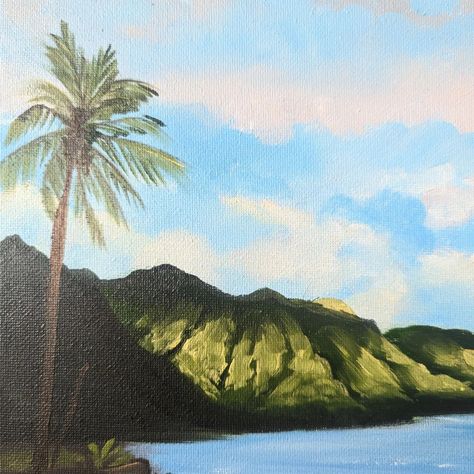 Day 3 of sharing more original art. 🥰 This is my beach painting from my Hawaii trip last year. 11x14in oil on canvas. Hawaii Painting, Painting Simple, Hawaii Trip, Travel Painting, Beach Painting, Hawaii Travel, Oil On Canvas, Hawaii, Original Art