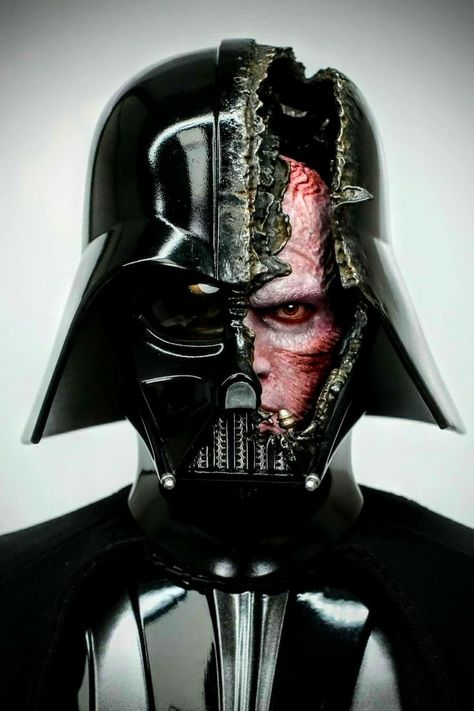 Darth Vader Without Helmet, Anakin Darth Vader Tattoo, Darth Vader Without Mask, Darth Vader Tattoo Ideas, Darth Vader Anakin, Vader Tattoo, Anakin Skywalker Darth Vader, Darth Vader Tattoo, Darth Vader Face