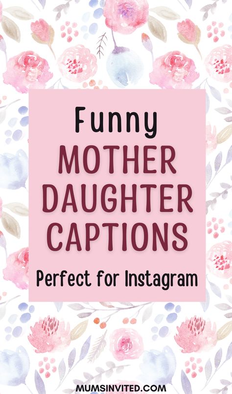 Showcase an unbreakable mother daughter connection with these short & funny mother daughter captions perfect for Instagram! These short,  mother daughter quotes, sayings, & captions highlight a bond built to last. Feature meaningful mother daughter quotes for milestone moments. Let these mother daughter quotes & messages capture the safety daughters feel with their number one supporter - their guiding light when laughter lifts spirits or tears need drying. Mom Daughter Funny Quotes, Mom And Daughter Quotes Short, Mother Daughter Captions, Funny Mother Daughter Quotes, Short Daughter Quotes, Daughter Captions, Short Mother Daughter Quotes, Mothers Day Quotes From Daughter, Mother Daughter Quotes Funny