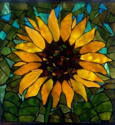 Sunflower Mosaic. I may just need one of these! Mosaic Sunflower Pattern, Sunflower Mosaic, Stained Glass Mosaic Art, Mosaic Floral, Mosaic Stained, Mosaic Art Projects, Mosaic Tile Art, Mosaic Madness, Glass Mosaics