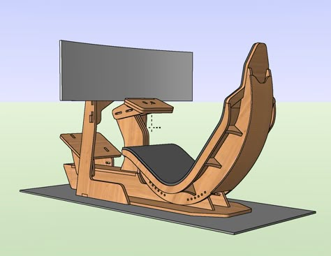 Custom Pc Desk, Gamer Room Diy, Cnc Furniture Plans, Gamer Chair, Garage Furniture, Racing Chair, Diy Go Kart, Cnc Furniture, Video Game Rooms