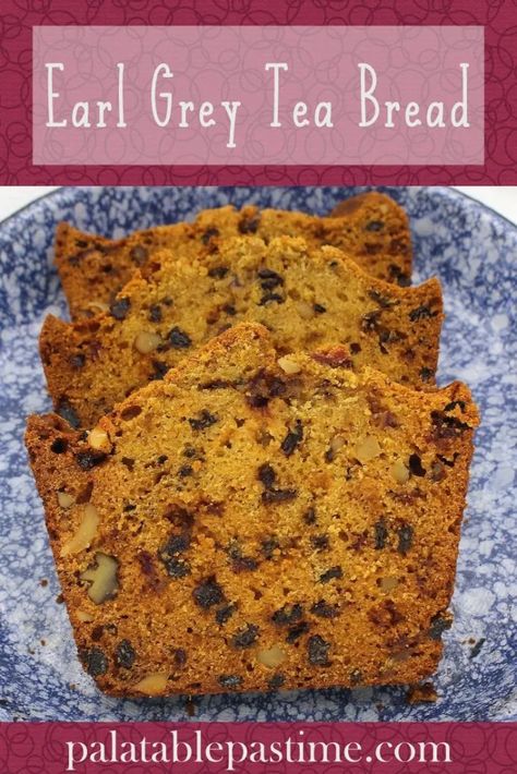 Earl Grey Tea Bread – Palatable Pastime Palatable Pastime Irish Brown Bread, Cake Receipe, Butter Sugar Cookies, Tea Cakes Recipes, Tea Bread, Loaf Cakes, Tea Eggs, English Breakfast Tea, Festive Desserts