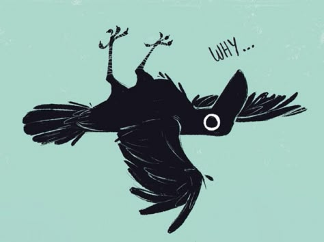 Crow Aesthetic Cute, Raven Art Reference, Crow Art Cute, Crow Themed Character, Cartoon Raven Bird Drawing, Crow Character Art, Drawing Ravens Sketch, Bird Eye Drawing, Funny Crow Drawing