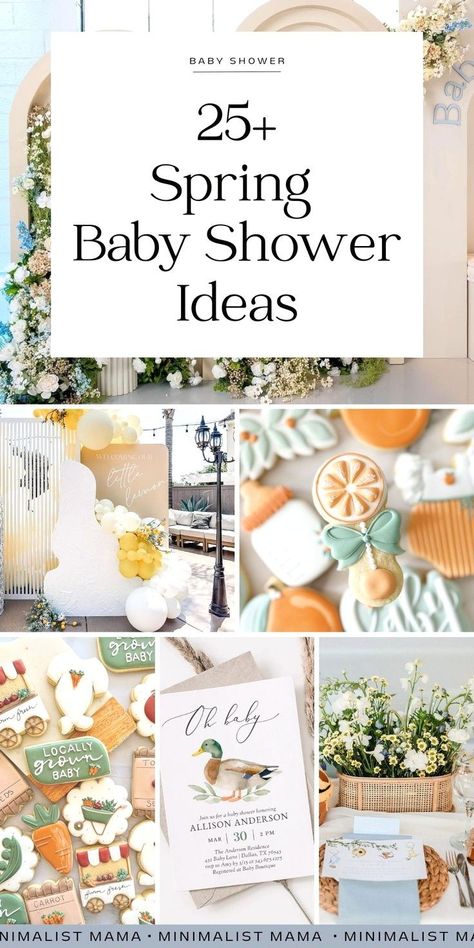 THE VERY BEST spring baby shower themes with tons of cute & modern spring baby shower ideas that will help you celebrate the mama to be in style! Perfect for both girl baby showers and boy baby shower parties, we've rounded up al the best unique baby shower themes that are trending for 2025 - from decorations to treats and invitations - it's all here. April Baby Shower Themes, Spring Baby Shower Ideas, March Baby Shower, Modern Baby Shower Themes, Girl Baby Showers, Spring Baby Shower Themes, November Baby Shower, April Baby Shower, Spring Baby Boy