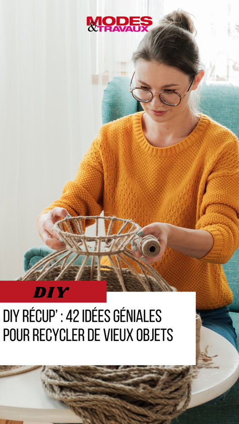 Rien ne se jette, tout se transforme ! La preuve ici avec ces vieux objets auxquels la créativité a donné une seconde jeunesse. Recycler Diy, Recycling Diy, Astuces Diy, Upcycling Diy, Diy Decoration, Diy Decor, Recycling, Cycling, Upcycling