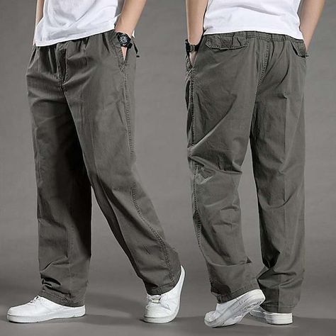 Celana Kargo, Cotton Pants Men, Mens Cargo Trousers, Cargo Pants Style, Mens Trousers Casual, Men Trousers, Pants Cargo, Work Trousers, Sports Trousers