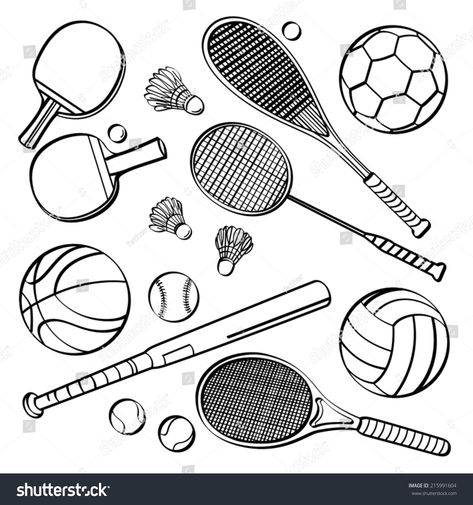 Sports Equipment Collections #Ad , #sponsored, #Sports#Equipment#Collections Sports Equipment Drawing, Chocolate Paint, Sport Ideas, Sports Drawings, School Locker, Book Crafts Diy, Sketchbook Drawings, Sports Graphics, Sketch Style