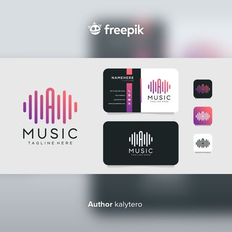 Letter a music logo and business card ... | Premium Vector #Freepik #vector #logo #business-card #music #abstract Music Studio Branding, Music Branding, Music Abstract, Music Business Cards, Business Card Logo Design, Card Design Template, Portfolio Design Layout, Artist Logo, Cool Business Cards