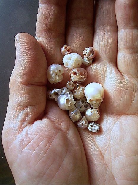 Artist carves pearls into teeny-tiny skull jewelry Toy Art, Skull Carving, Skull Jewelry, Skull And Bones, Japanese Artists, Skull Art, Bones, Origami, Miniatures