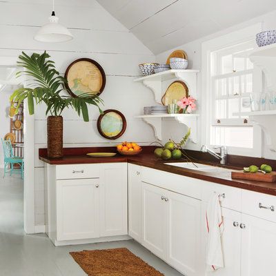 Small beach house kitchen