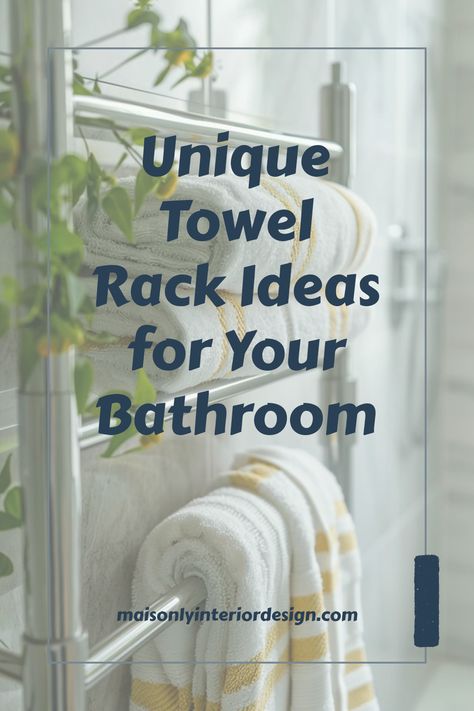 Explore unique towel rack ideas for bathroom decor, showing various styles and designs that combine aesthetics and functionality. Towel Rack Decorating Ideas, Rack Decor Ideas, Towel Rack Decor, Towel Rack Ideas, Innovative Accessories, Rack Decor, Metal And Ceramic, Ideas For Bathrooms, Bathroom Towel Rack