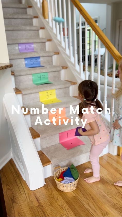 Save this + try these #MinuteMondayPlay activities next time you need a break ⤵️ 🌈 Tape construction paper to the stairs in a rainbow pattern 🔢 Draw numbers 1-8 onto the paper (include landing dot marks to aid in number recognition) 🌈 Collect (or send them on a scavenger hunt to collect) a rainbow assortment of toys 🌈 Play a game of trying to land the number of toys on its corresponding number step. ⭐️ This game can be played over again! What are the BENEFITS of this simple activity?! ⭐️ Bui Draw Numbers, Classroom Idea, Play A Game, Number Recognition, Need A Break, Number Matching, Construction Paper, Rainbow Pattern, Conversation Starters