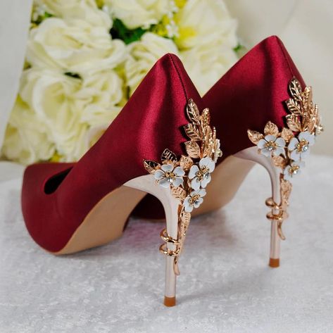 Red wedding shoes