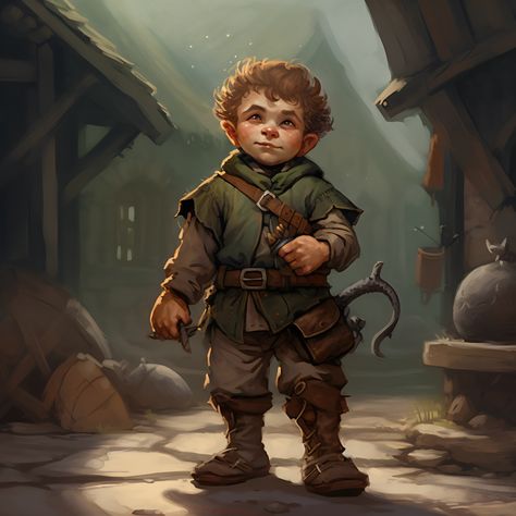 Halfling Warlock Dnd, Bard Instruments, Dnd Halfling, Gnome Dnd, Stroganoff Beef, Halfling Rogue, Pathfinder Character, Dnd Races, Fantasy Heroes