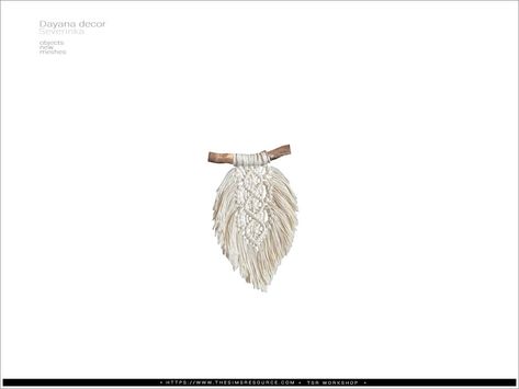 The Sims Resource - [Dayana decor] - Leaf macrame Los Sims 4 Cc, Leaf Macrame, Los Sims 4, Apple Boxes, Los Sims, Sims Community, Electronic Art, Small Birds, Sims 4 Cc