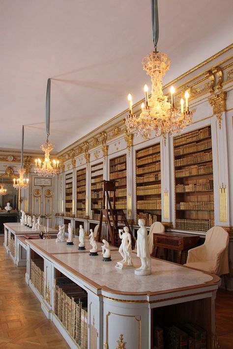 Library at Drottningholm Palace British Palaces Interior, Drottningholm Palace Interior, Neoclassical Library, Luxury Library Room, French Paneling, Palace Library, Drottningholm Palace, Classic Interior Design Luxury, Chinese Pavilion