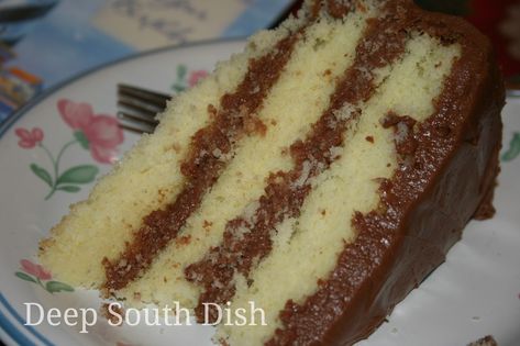 Yellow Cake Chocolate Frosting, 1234 Cake, Top Desserts, Homemade Yellow Cake, Chocolate Buttercream Icing, Yellow Cake Recipe, Deep South Dish, Yellow Birthday, Chocolate Buttercream Frosting