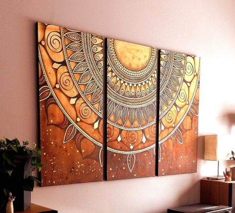 Dishfunctional Designs: Magical Mandalas: Mandalas In DIY, Art, Home Decor, And More Arsitektur Art Deco, Repurposed Art, Kunst Inspiration, Soyut Sanat Tabloları, Ink Drawings, Mandala Painting, Diy Tips, Boho Wall Decor, Dot Painting