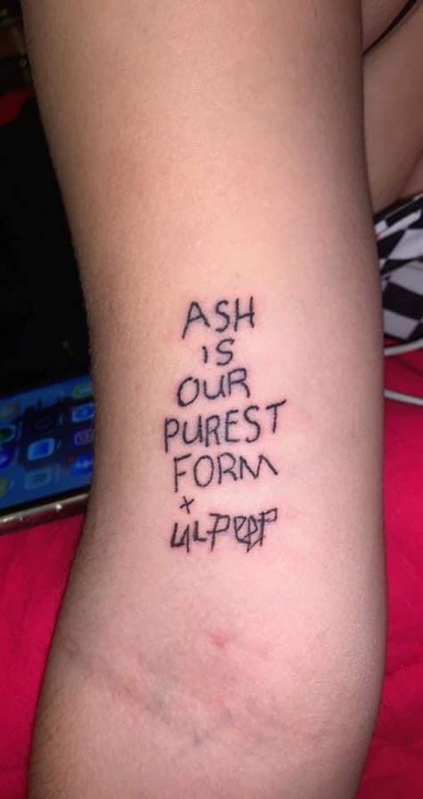 Lil Peeps Tats, Lil Peep Lyrics Tattoo, Lil Peep Inspired Tattoos, Lil Peep Tattoo Ideas, Lil Peep Quotes, Lil Peep Tattoo, Peep Tattoo, Lil Peep Lyrics, Stick Poke Tattoo