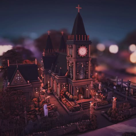 🚨🚨 BaseGame Alert 🚨🚨 Today I have a church for you, with a cemetery and a crypt! Of course only built with the BaseGame, I just cheated a little with the season. I hope you like it. What do you prefer more, day or night? 🌞🌙 🖤🏰🦇🖤🏰🦇🖤🏰🦇 #thesims4builds #thesims4homes #showusyourbuilds #sccregram #somesimlishbuild #simstagram #thesims #sims #thesims4 #ts #ts4 #thesims4house #simsbuild #thesims4home #simshouse #games #PS4 #sims4nocc #instagood #gamer #design #landscape #gardening #flowers #autu... Sims 4 Cemetery Lot, Sims 4 Store Ideas, Sims4 Ps4, Sims 4 Cemetery, Sims 4 Basement, Sims 4 Church, Gamer Design, Games Ps4, Sims Inspiration