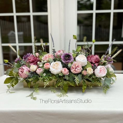 Floral Table Centerpieces, Long Table Centerpieces, Wedding Eucalyptus, Table Floral Arrangements, Tissue Paper Flowers Diy, Table Flower Arrangements, Large Floral Arrangements, Winchester Va, Spring Floral Arrangements