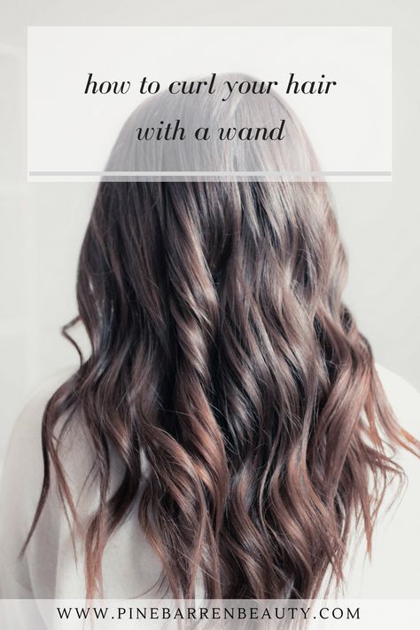 How To Curl Your Hair Loose Waves, Loose Waves With Wand, Loose Curls With Wand, How To Curl Medium Length Hair With Wand, How To Do Beach Waves With A Wand, Curl Hair With Wand, Waves With A Wand, Hair Wand Tutorial, Loose Waves Hair Tutorial