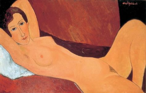 Amedeo Modigliani, Grande nudo disteso - Celine Howard, 1918 ca Collezione Privata Genova Palazzo Ducale Giant Poster, Amedeo Modigliani, Figurative Artists, Italian Painters, Decorating With Pictures, Sculptor, Female Art, Lovers Art, Opera