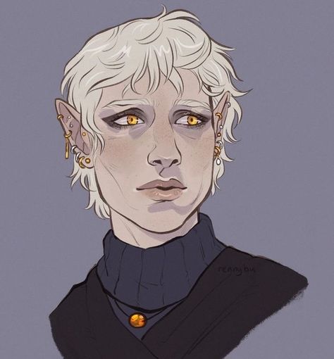 Changeling Character Design, Pallid Elf, Fantasy Continent, Dnd Changeling, Eladrin Elf, Elf Oc, Dnd Oc, Dnd Elves, Pathfinder Character