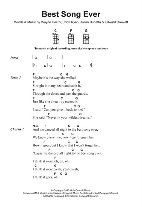 One Direction Ukulele Chords, Ukulele Songs Popular, Best Song Ever One Direction, Akordy Na Ukulele, Ukulele Songs Beginner, Uke Chords, Chords Ukulele, Easy Ukulele Songs, Song Chords