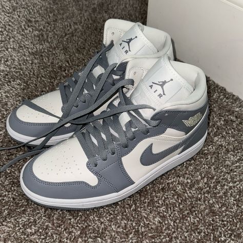 Barely Worn.. Nike Air Jordans. Women’s Size 8.5. Grayish/Blue In Color. Basically Brand New- Worn Once. Cute Jordans Outfits, Nike Air Jordans Women, Nike Shoes Blue, Nike Shoes Air, Pretty Sneakers, Air Jordans Women, Tan Sneakers, Pretty Shoes Sneakers, Cute Shoes Heels