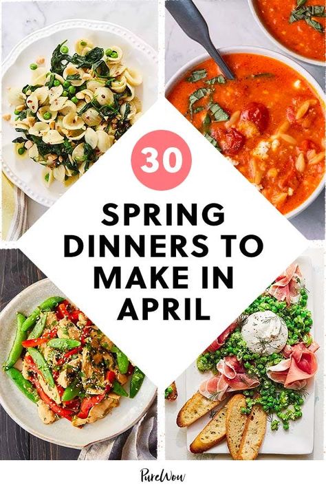 30 Spring Dinners to Make Every Night in April Seasonal Dinner Recipes, Spring Dinner Ideas, Spring Dinners, Salad Spring, Spring Recipes Dinner, Spring Produce, Spring Recipe, Spring Menu, Recipe Salad