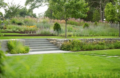 Cider Ridge Farm — STIMSON Landscape Stairs, Stone Steps, Sloped Garden, Garden Steps, Have Inspiration, Perennial Garden, Modern Landscaping, Terrace Garden, Farm Gardens