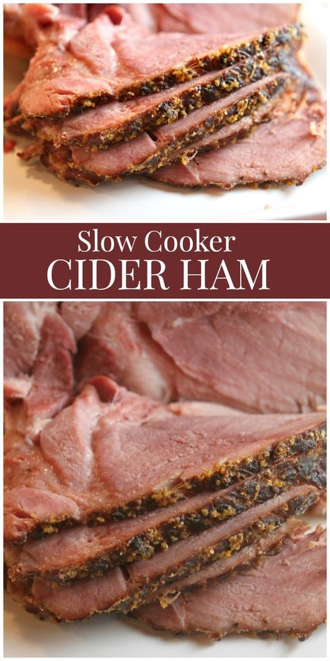 Easy Slow Cooker Cider Ham recipe from RecipeGirl.com #easy #slow #cooker #slowcooker #crockpot #ham #recipe #RecipeGirl Crockpot Ham Recipe, Slow Cooker Cider, Ham Recipes Crockpot, Slow Cooker Ham Recipes, Slow Cooker Ham, Crockpot Ham, Ham Recipe, Ham Recipes, Easy Slow Cooker