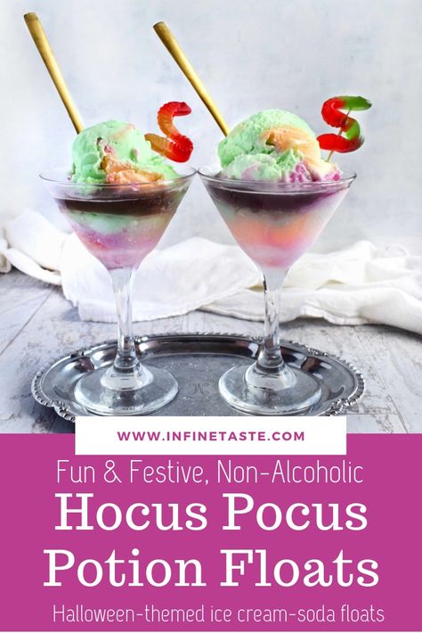 This Halloween ice cream float is the best fall drink and treat! It is the perfect for your Halloween parties and is festive for all ages! #icecreamfloat #halloweendrinks #falldrinks #limerickey #sherbetpunch Halloween Punch Nonalcoholic, Easy Halloween Punch, Halloween Food Ideas For Dinner, Hocus Pocus Potion, Food Ideas For Dinner, Halloween Punch Recipes, Dinner Videos, Ice Cream Float, Halloween Ice Cream