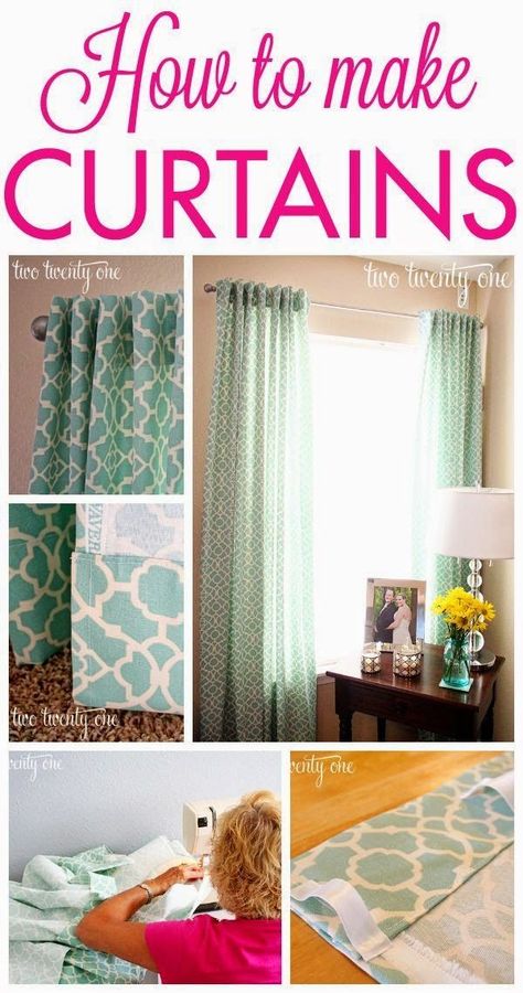 GREAT tutorial on how to make curtains! 1000 Lifehacks, Make Curtains, No Sew Curtains, Dekorasi Kamar Tidur, Costura Diy, Beginner Sewing Projects Easy, How To Make Curtains, Leftover Fabric, Diy Curtains