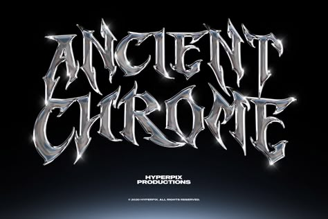 [FREE PSD] METAL CHROME TEXT EFFECT on Behance Chrome Text, Metal Typography, Advertising Typography, Chrome Type, Alphabet Graffiti, 3d Chrome, Metal Font, Desain Editorial, Photoshop Text