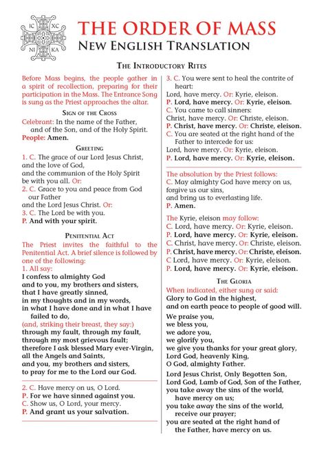 Order of Mass card (A5 size) Catholic Mass Prayers, Catholic Journal, Catholic Orders, Parts Of The Mass, Entrance Songs, Catholic Beliefs, Bible Quiz, Blood Of Christ, Faith Formation