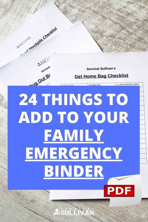 Emergency Binder Important Documents, Family Emergency Binder Printables Free, Emergency Binder Checklist, Emergency Binder Free Printables, Emergency Binder Printables, Family Emergency Plan, Binder Printables Free, 72 Hour Kit, Family Emergency Binder