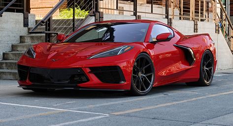 What Wheels Would You Like With Your 2020 Corvette? | Carscoops C8 Corvette 2020, Corvette 2020, Red Chevrolet, Yellow Corvette, 2020 Corvette, Corvette Wheels, C8 Corvette, Red Corvette, Corvette C8