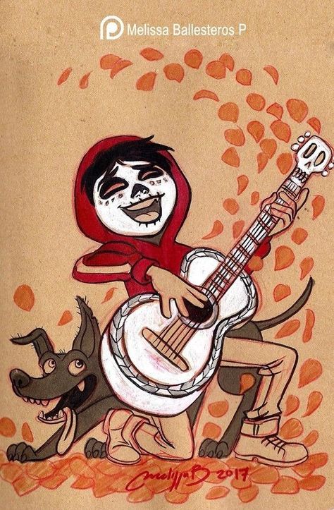 Coco Disney, Disney Coco, Sketches Simple, Disney Tattoos, Cute Easy Drawings, Chalk Art, Disney Fan Art, Disney And Dreamworks, Disney Drawings