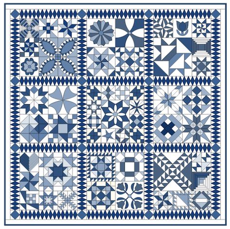 2023 Scrappy Sampler- Block 50 and Assembly Block Of The Month Quilt Patterns Free, Sampler Quilt Patterns Free, Sampler Quilt Patterns, Tile Quilt, Quilt Sampler, Tiled Quilt, Rustic Quilts, Block Quilts, White Quilts